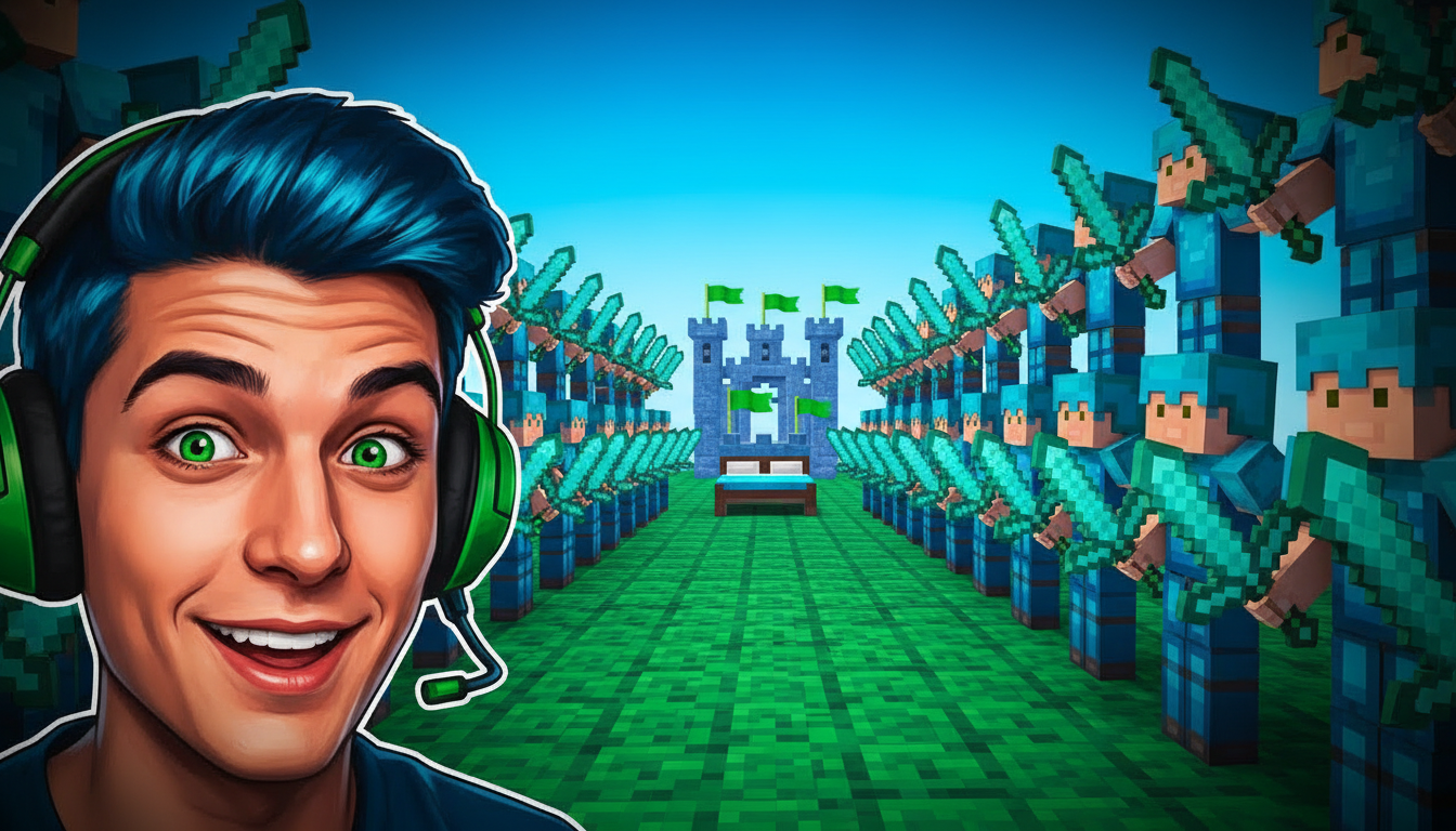 Mods & Speedruns YouTube thumbnail style — Thumix Minecraft maker