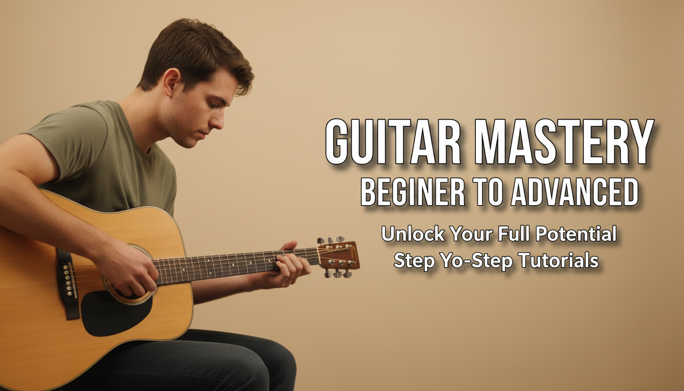 Instrument Tutorials thumbnail example for music videos, AI generated