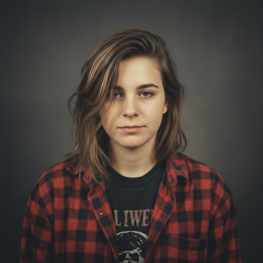 Grunge Kid AI yearbook photo example