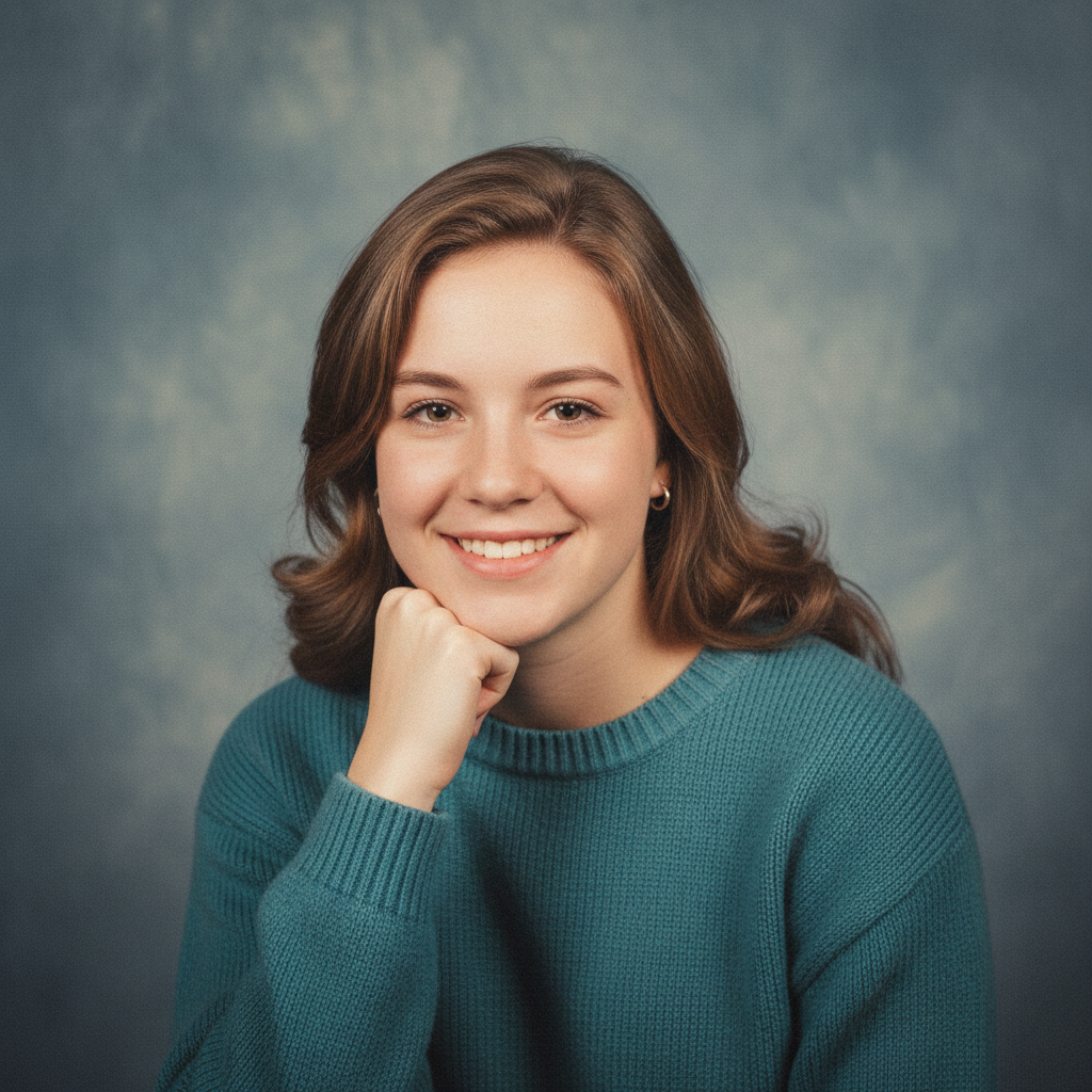 Classic Senior AI yearbook photo example